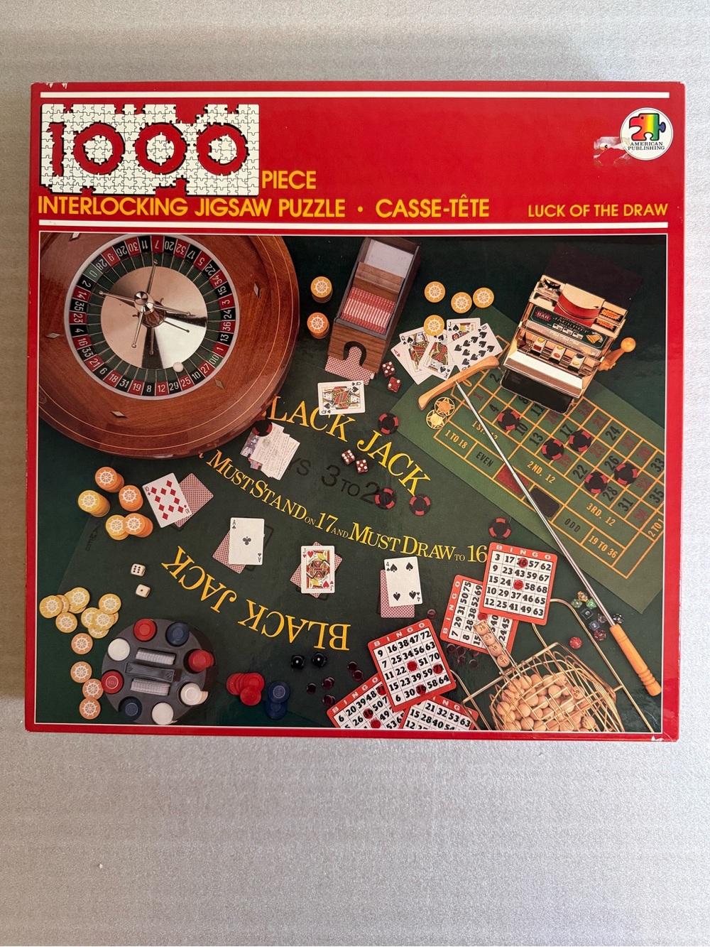 Vintage 1000 Piece “Luck of the Draw” Casino Jigsaw Puzzle